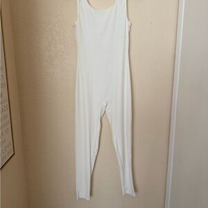 White Sleeveless Jumpsuit